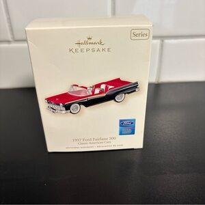 1957 Ford Fairlane 500 Convertible Die Cast Hallmark Keepsake Ornament #17 New!